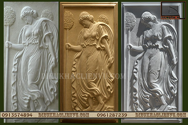 Phù điêu cô gái được ứng dụng phổ biến trong trang trí nội ngoại thất